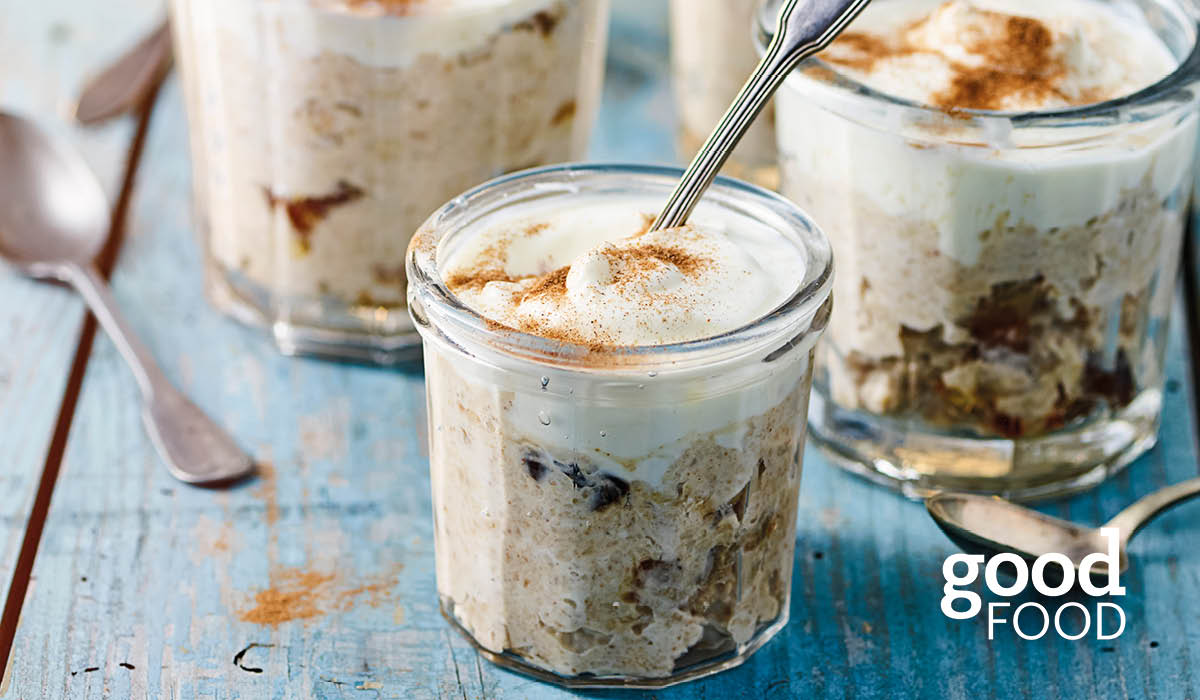 Peanut butter and date oat pots