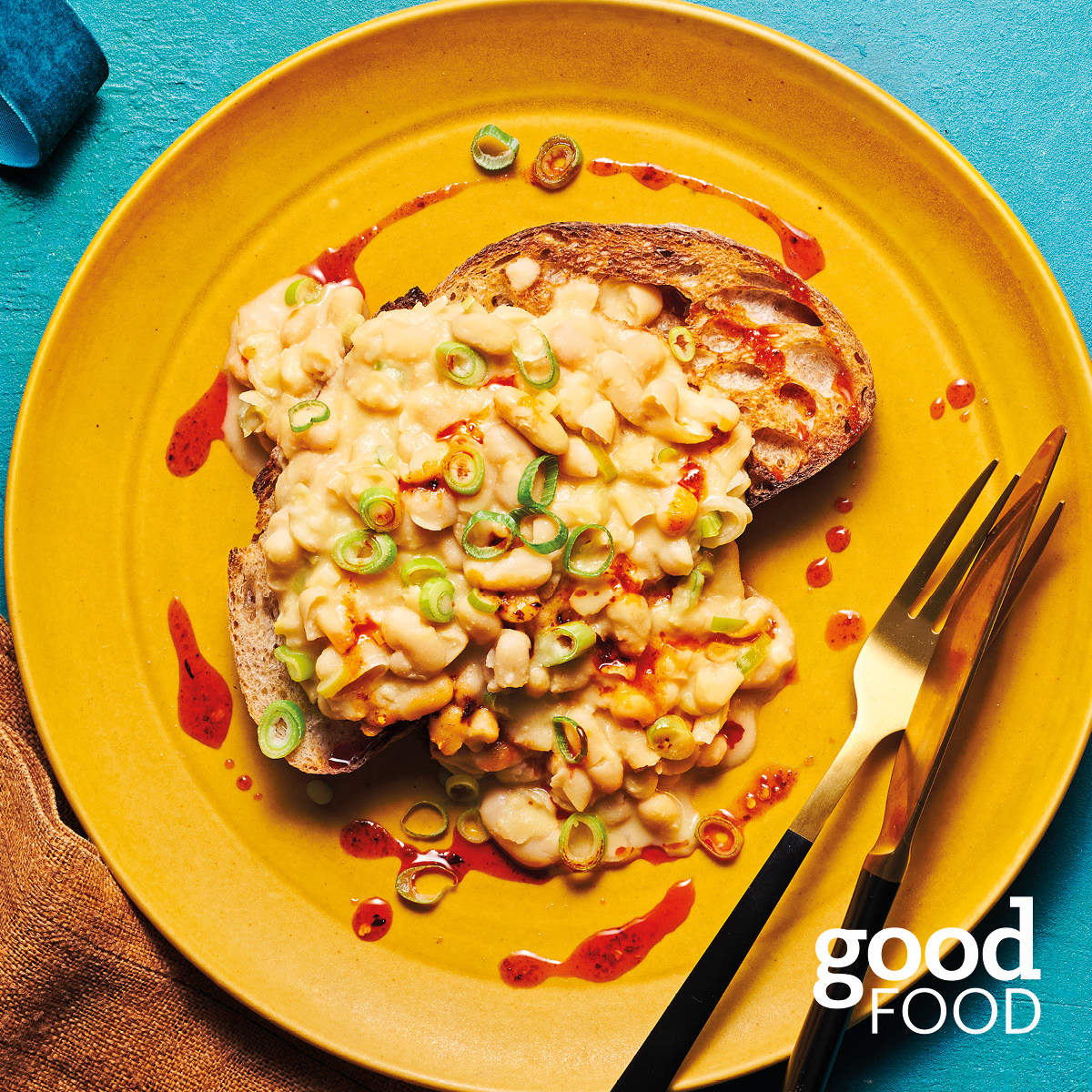 Creamy miso beans on toast