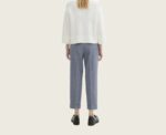 Cropped Straight Fit Pants in Blue Grey - Image 