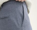 Cropped Straight Fit Pants in Blue Grey - Image 
