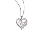 Mom Heart Necklace in Silver - Image 