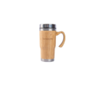 Bamboo Thermal Tumbler with Handle - Image 