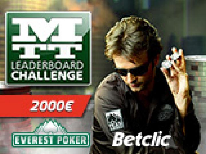Classement du MTT LeaderBoard Challenge sur Everest-Betclic