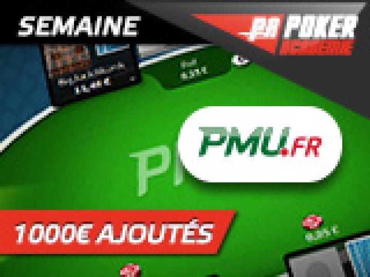 Semaine PMU French Poker Championship - 1000€ ajoutés