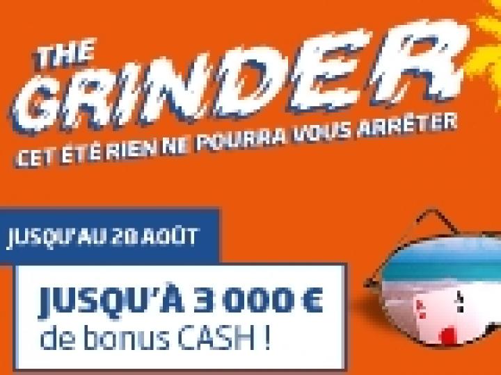 The Grinder : Jusqu'à 3000€ cash à remporter pendant l'été sur PMU