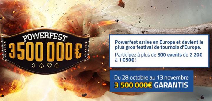 Powerfest : 3.500.000€ garantis sur PMU et Party Poker 