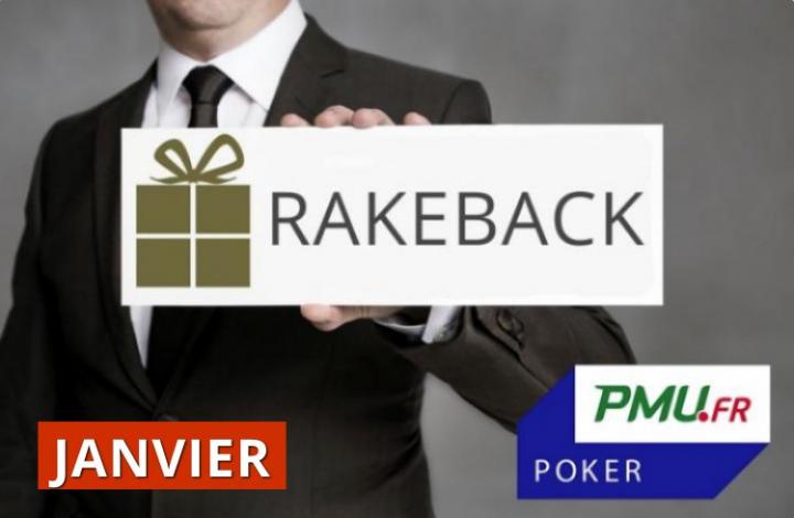 La promo rakeback Poker Académie de janvier sur PMU Poker ! 