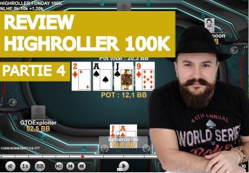 Analyse de mains dans le high Roller Sunday 100K (4)