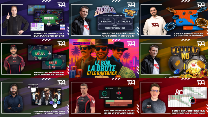 14 nouvelles vidéos techniques sont disponibles dès aujourd’hui sur Poker Académie !