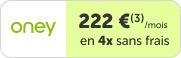 Oney 222&euro (3)/mois en 4 fois sans frais