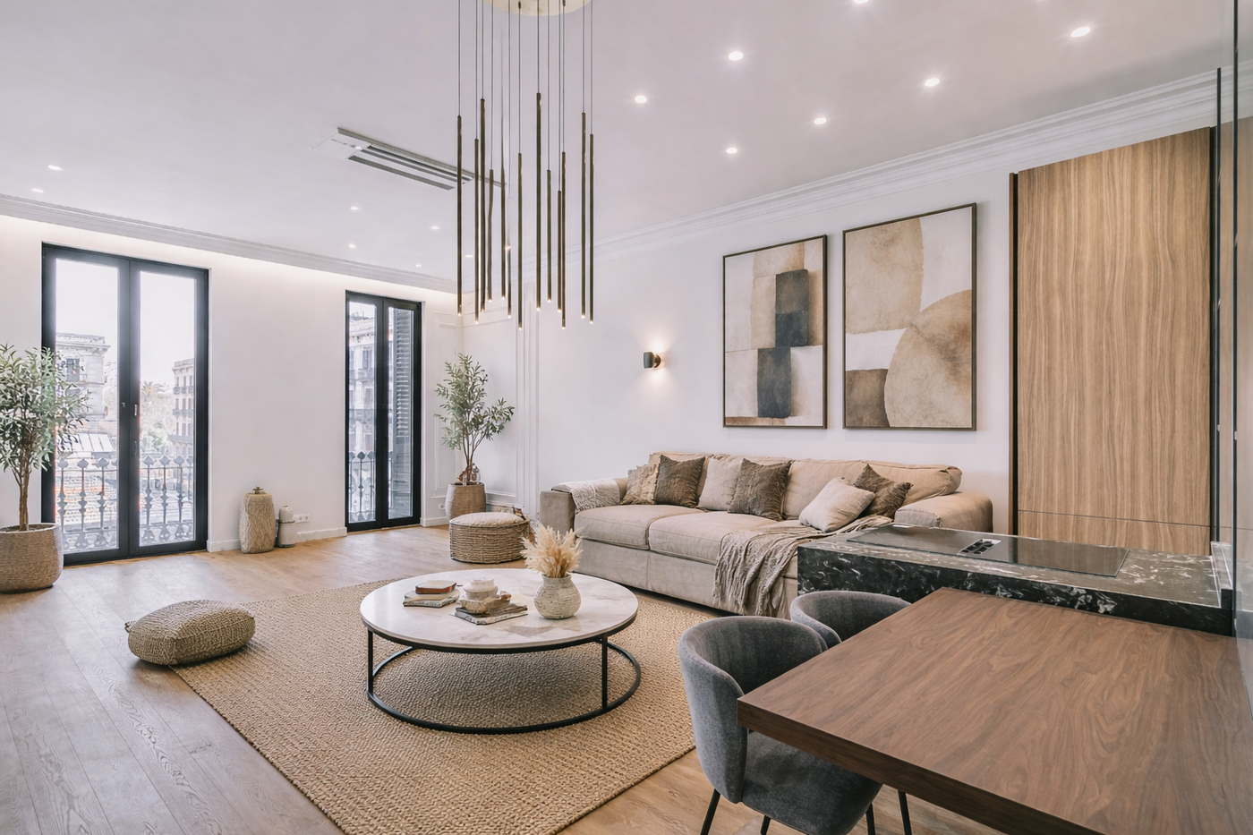 Piso en venta en el Born con 2 habitaciones y vistas a la plaza, reformado, Barcelona