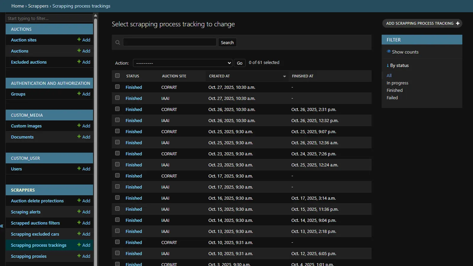 Automatic data collection