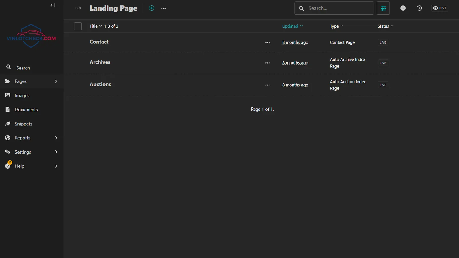 Content management system