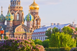 Orthodox church in St Petersburg, Russia