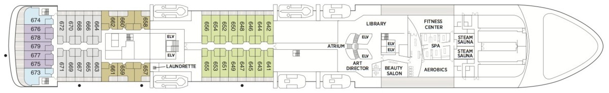 Regent Seven Seas Voyager deck plans - Deck 6