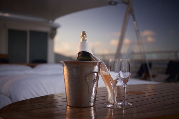 SeaDream Yacht Club - Balinese bed and Champagne