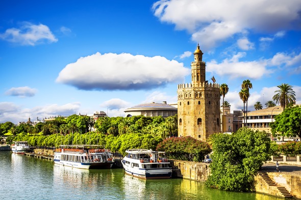 The Guadalquivir river in Seville, Spain