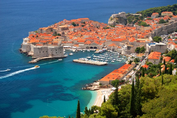 Aerial view of Dubrovnik, Croatia