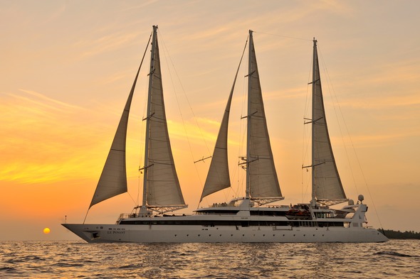 Ponant Cruises - Le Ponant in the Maldives