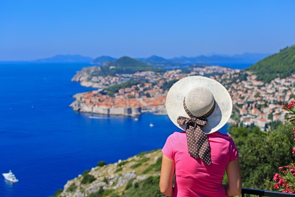 Solo cruise traveller in Dubrovnik, Croatia