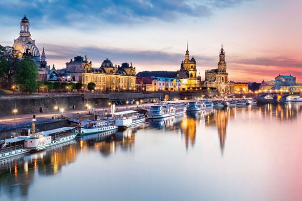 The Elbe river in Dresden, Germany