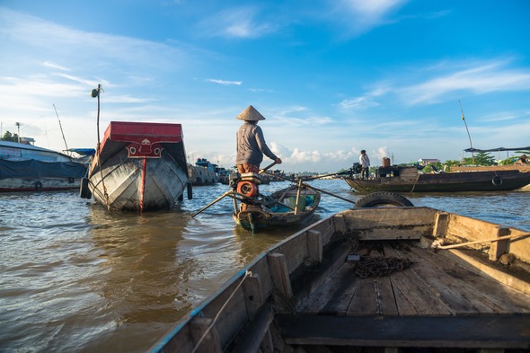 Can Tho on the Mekong Delta, Vietnam