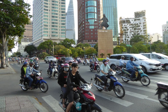 Motorbikes in Ho Chi Minh City, Vietnam