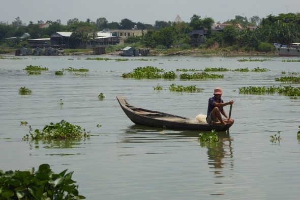 Fisherman in Chau Doc, Vietnam