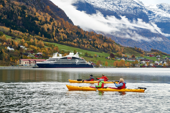 Ponant - Le Champlain with kayaks