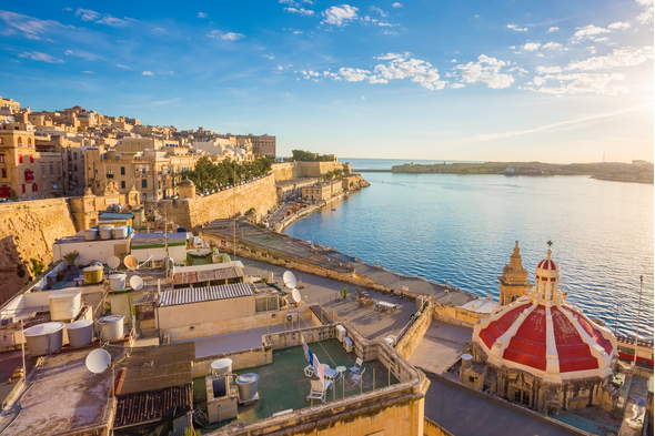 Sunrise in Valletta, Malta