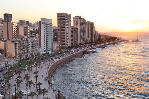 Sunset over Beirut, Lebanon