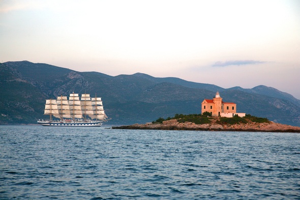 Royal Clipper in Korcula, Croatia