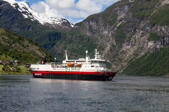Hurtigruten - MS Vesteralen cruising the Norwegian Fjords