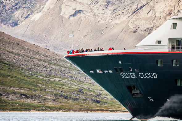 Bow viewing deck on Silver Cloud