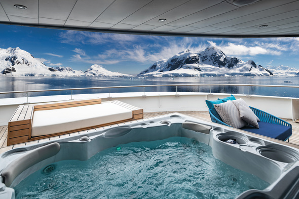 Scenic Eclipse - Owners Penthouse deck in Antarctica