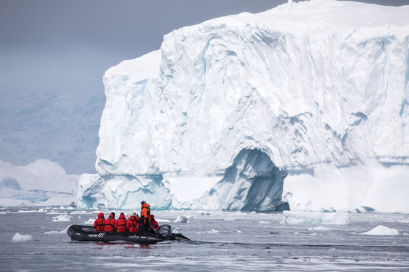 Icebergs on a Silversea Expeditions cruise to Antarctica