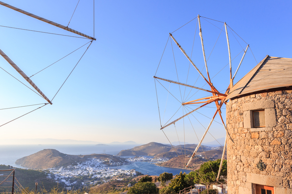 The windmills of Patmos, Greece