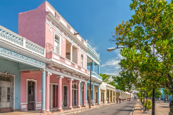 Colourful buildings in Cienfuegos, Cuba