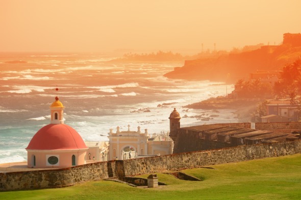 Sea front in San Juan, Puerto Rico