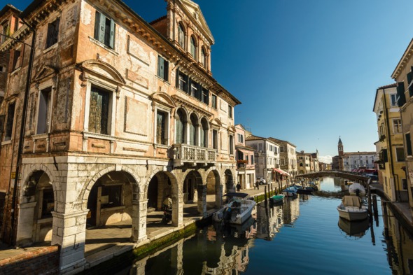 Canal in the old town of Chioggia, Italy