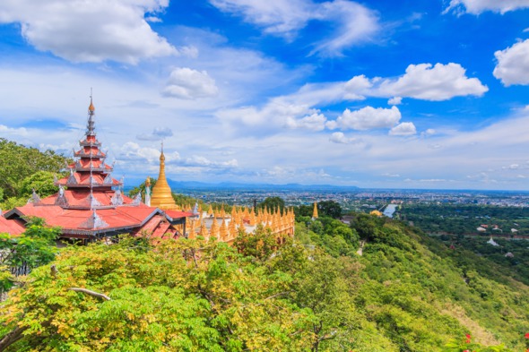 View from Mandalay hill, Myanmar