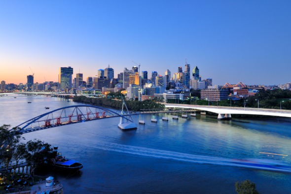 Sunset over Brisbane, Australia