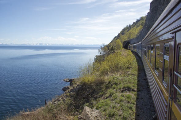Tsar's Gold train on Lake Baikal, Russia