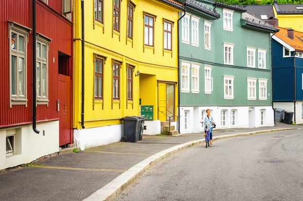 Wooden houses in Oslo, Norway