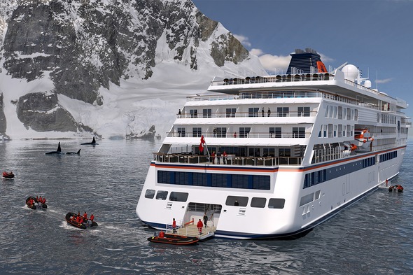 An artist's impression of one of Hapag-Lloyd's new expedition cruise ships