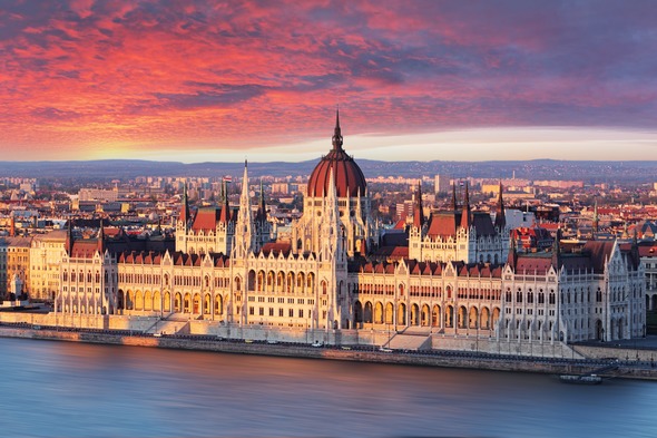 Budapest Parliament at sunrise