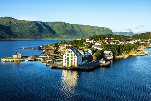 Aerial view of Alesund, Norway