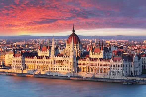 Budapest Parliament at sunrise