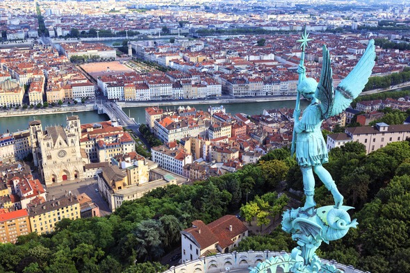 View of Lyon from Notre Dame de Fourviere
