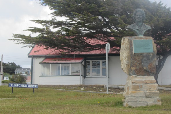 Statue of Margaret Thatcher in Stanley, Falkland Islands